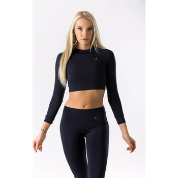GoldBee Crop-Top BeClassic Second Skin Dark Blue Barva: Dark Blue, Velikost: L