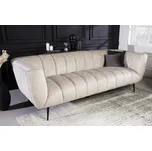 Pohovka NOBLESSE 225cm 3-místná texturovaný samet šampaňské