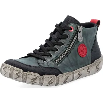 Dámské kozačky Dámská kotníková obuv RIEKER L0306-54 zelená W5 36