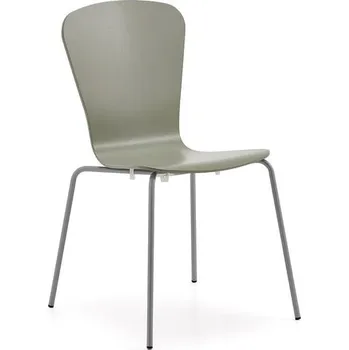 Jídelní židle Židle MILLA, šedé nohy, olivově zelená