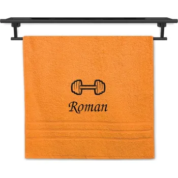 Osuška se jménem NA PŘÁNÍ oranžová 70x140 Činka