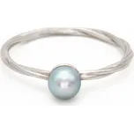 AUREE | Fine Jewelry Jemný zlatý prsten s perlou Akoya materiál: bílé zlato 585/1000