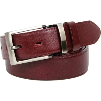 Opasek Penny Belts UNI kožený opasek 235-020-1 bordó