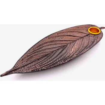 Vonná tyčinka Mani Bhadra Mani Bhadra Stojánek na vonné tyčinky a kužely List (červený), 7 x 22 cm