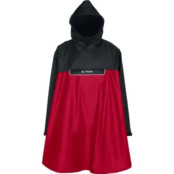 Cyklistická pláštěnka Pláštěnka Vaude Valero Poncho red/black XXL