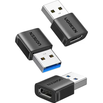 USB hub UGREEN USB na USB-C adaptér 10Gbps 3ks černý
