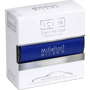 Vůně do auta MILLEFIORI ICON Vůně do auta Metal Mediterranean Bergamot tmavě modrá 41906