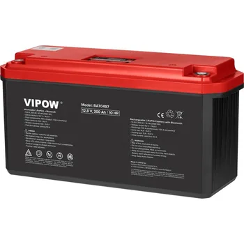 VIPOW LiFePO4 12V 200Ah BMS Bluetooth