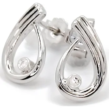 Náušnice AUREE | Fine Jewelry Zlaté náušnice s diamanty materiál: bílé zlato 585/1000