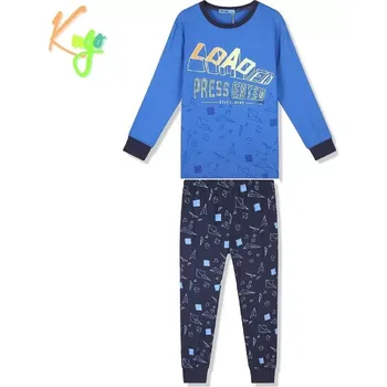 Chlapecké pyžamo Chlapecké pyžamo Kugo MP1342 modrá / tmavě modrá