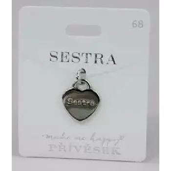 Šperk Přívěsek MAKE ME HAPPY číslo 68 Srdíčko Sestra - Happy Spirit