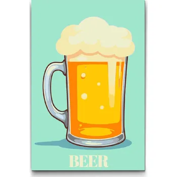 Malování podle čísel - Beer Velikost: 40x60cm, Rámování: Pouze srolované plátno