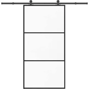 Interiérové dveře OMAXI Posuvné dveře s kováním 102x205 cm ESG sklo a hliník 828224