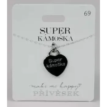 Šperk Přívěsek MAKE ME HAPPY číslo 69 Srdíčko Super kámoška - Happy Spirit