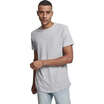 Pánské tričko Prodloužené mírně zaoblené pánské triko Urban Classics 100% bavlna Barva: Šedá, Velikost: L