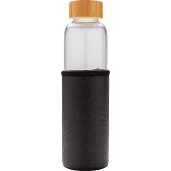 Láhev XD Design Skleněná láhev na vodu s ochranným rukávcem, 550 ml černá + Sleva 5% s kódem AKCE5