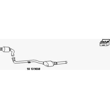 Filtr pevných částic Příd.zařízení, katalyzátor/filtr pevných části(Kombi-systém) HJS 93 13 9038