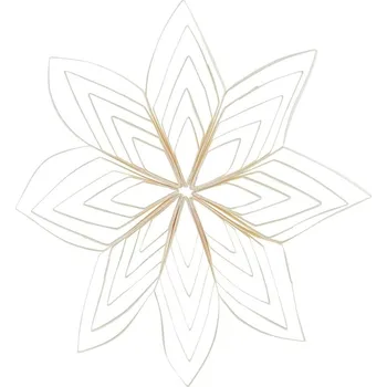 Vánoční dekorace Papírová vánoční ozdoba průměr 25 cm QUILLING House Doctor - bílá