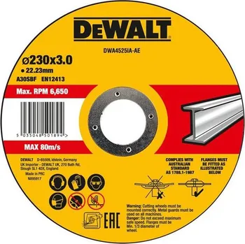 Řezný kotouč DeWALT DWA4525IA-AE - Kotouč řezný pr. 230 x 3 x 22.2 mm na kov