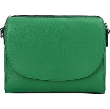 Minimalistická dámská kožená kabelka Eva, zelená