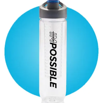 Láhev XD Design Láhev s košíkem na ovoce Impossible, 800 ml, Loooqs, čirá/šedá/modrá + Sleva 5% s kódem AKCE5