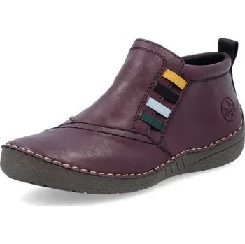 Dámské kozačky Dámská kotníková obuv RIEKER 52584-30 fialová W5 37