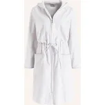 Cawö Dámský Župan S Kapucí, bílá/ světle šedá s proužky