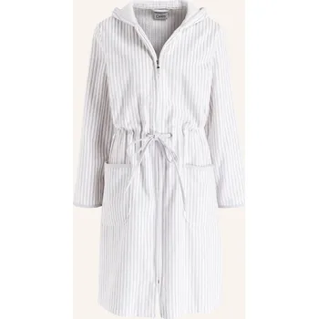Dámský župan Cawö Dámský Župan S Kapucí, bílá/ světle šedá s proužky