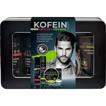 Kosmetická sada Vivaco VivaPharm Stylový dárkový box péče pro muže s kofeinem