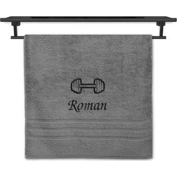 Osuška se jménem NA PŘÁNÍ stříbrná 70x140 Činka