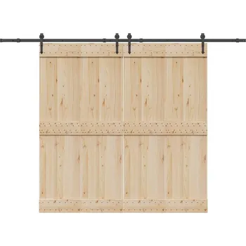 Nábytkové kování OMAXI Sada příslušenství pro posuvné dveře 305 cm ocelová černá 857829