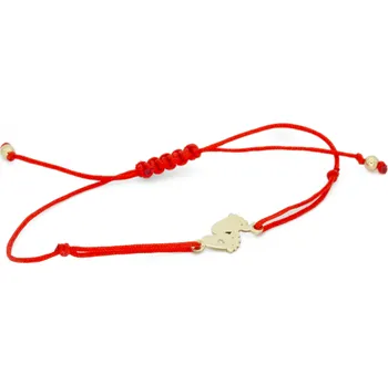 Náramek AUREE | Fine Jewelry Náramek ze žlutého zlata s dětskými nožičkami a diamantem - Baby materiál: žluté zlato 585/1000