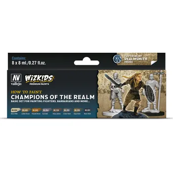 Modelářská barva Vallejo Wizkids Premium Set 80250 Champions of the Realm (8)