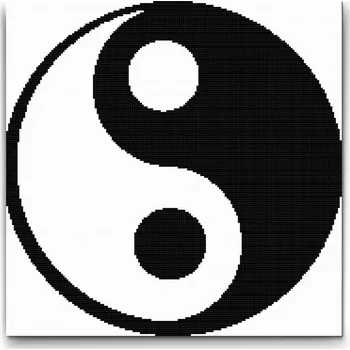 Diamantové malování Diamantové malování - Jin Jang Velikost: 50x50cm, Rámování: Pouze srolované plátno, Diamanty: Kulaté