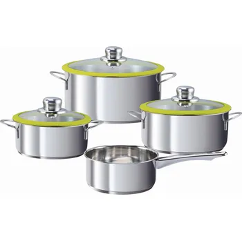 Sada nádobí ASKO - NÁBYTEK Sada hrnců (7 dílů) Kiwi, stříbrná