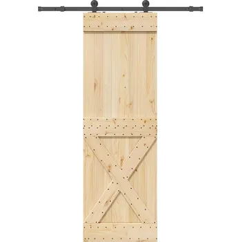 Interiérové dveře OMAXI Posuvné dveře s kováním 70 x 210 cm masivní borové dřevo 838797