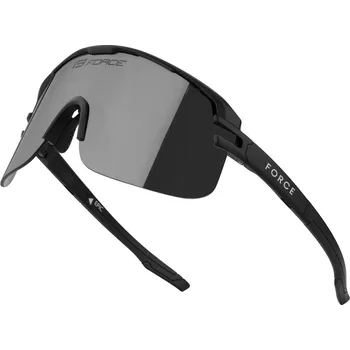 cyklistické brýle brýle FORCE EPIC, černé, černé zrc. sklo