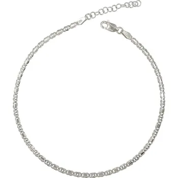 Řetízek Stříbrný řetízek na nohu zdobená žiletka délka řetízku 24+3cm