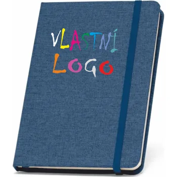 Zápisník ON-DESIGN Poznámkový blok A5 BOYD s vlastním potiskem Barva: modrá