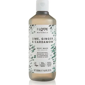 Sprchový gel I Love Naturals Lime, Ginger & Cardamom sprchový gel 500 ml