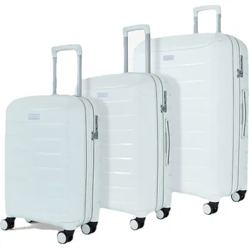 Sada cestovních kufrů ROCK TR-0241/3 PP - bílá 86 l / 59 l / 36 l + 15% expander + Sleva 5% s kódem AKCE5