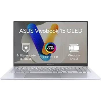 Notebook ASUS NTB Vivobook 15 OLED (M1505YA-OLED389W), R7 7730U, 15.6" 1920x1080, 16GB, 1TB SSD, AMD Radeon, W11 Home, Silver