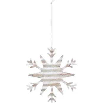 Vánoční dekorace Kovová vánoční ozdoba průměr 11,7 cm ICE SNOWFLAKE House Doctor - stříbrná