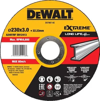 Řezný kotouč DeWALT DX7987-AE - řezný kotouč pr. 230 x 3 x 22,2 mm na kov, nerez (inox)