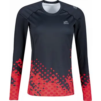 Dámské tričko Dámské funkční triko s dlouhým rukávem premium ALTISPORT VOJ/ALW109TR03 ČERVENO-ČERNÁ XS