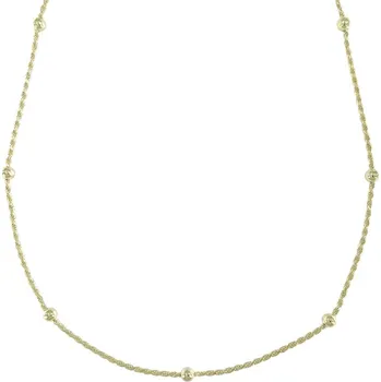 Řetízek Stříbrný řetízek valis s kuličkami pozlacený délka řetízku 45cm