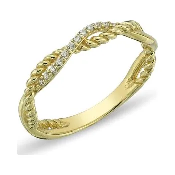 Prsten Luxur, Originální prsten Elara ze žlutého zlata, vel. 60, prům. 19.1 mm, 585-16-1-2355.0Z00.0.60.001