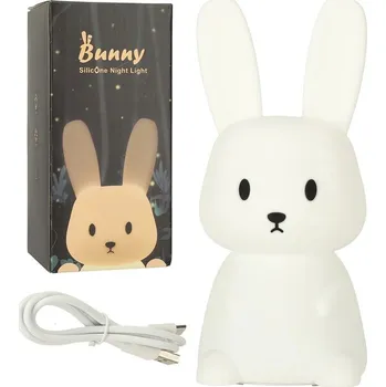 Hodiny Dětská silikonová lampička - zajíček