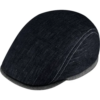 Čepice Fiebig - Headwear since 1903 Pánská tmavě šedá letní lněná bekovka s UV faktorem 50 - Fiebig since 1903 Velikost: 57 cm (M)