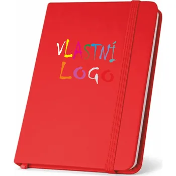 Zápisník ON-DESIGN Poznámkový blok A5 HEMINGWAY s vlastním potiskem Barva: červená